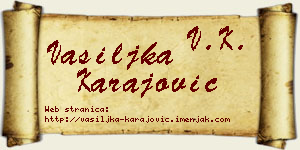 Vasiljka Karajović vizit kartica